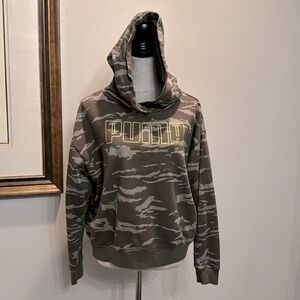 Puma camo and gold hoodie M